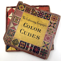 The Embossing Co Huge 1930s No. 44 Boxed Set of 81 Color Cubes