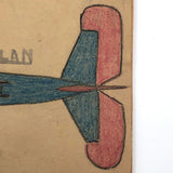 Three Old Kid Drawn Pencil and Crayon Airplanes