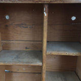 Amazing Architectural Antique Tramp Art Wall Cabinet with Pillars and Mirror