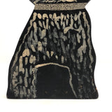 Great Old Black Dog Doorstop with Alligatoring Paint