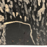 Great Old Black Dog Doorstop with Alligatoring Paint
