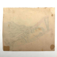 Little Burning Airplane Drawing with Man in Parachute Escaping