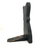 Great Old Black Dog Doorstop with Alligatoring Paint