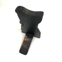 Great Old Black Dog Doorstop with Alligatoring Paint