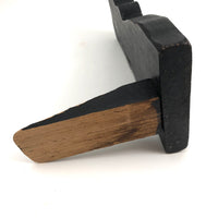 Great Old Black Dog Doorstop with Alligatoring Paint