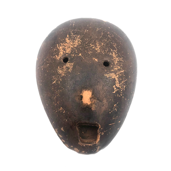Found Face: Hand-painted Peruvian Clay Ocarina