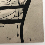 Strange Antique 1903 Postcard with Baby Eating Spilled Ink