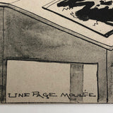 Strange Antique 1903 Postcard with Baby Eating Spilled Ink