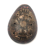 Found Face: Hand-painted Peruvian Clay Ocarina