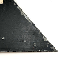 Old Hand-held Double-Side Metal Signal Flag, Presumed Railroad