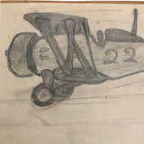 Three Kid Drawn Fighter Planes in Pencil