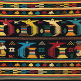 Guatemalan Finely Woven Cotton Textile Wall Hanging with Birds and People