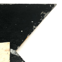 Old Hand-held Double-Side Metal Signal Flag, Presumed Railroad