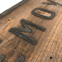 Antique Double-sided Painted DENT / REMOVED Sign on Pine Plank