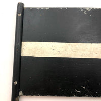 Old Hand-held Double-Side Metal Signal Flag, Presumed Railroad