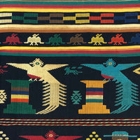 Guatemalan Finely Woven Cotton Textile Wall Hanging with Birds and People