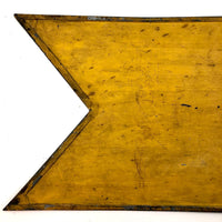 Old Hand-held Double-Side Metal Signal Flag, Presumed Railroad