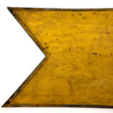 Old Hand-held Double-Side Metal Signal Flag, Presumed Railroad