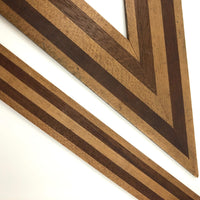 Gorgeous Antique Inlaid Hardwood T-Square and Drafting Triangle