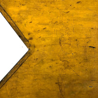 Old Hand-held Double-Side Metal Signal Flag, Presumed Railroad