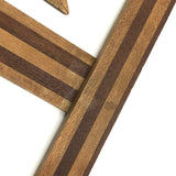 Gorgeous Antique Inlaid Hardwood T-Square and Drafting Triangle