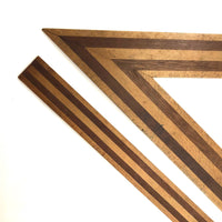 Gorgeous Antique Inlaid Hardwood T-Square and Drafting Triangle