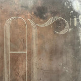 Large Art Deco Etched Printing Plate, A + B