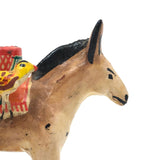 Vintage Mexican Folk Art Burro Candleholder