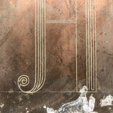 Large Art Deco Etched Printing Plate, A + B