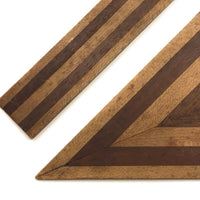 Gorgeous Antique Inlaid Hardwood T-Square and Drafting Triangle