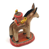 Vintage Mexican Folk Art Burro Candleholder