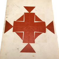 Double-Sided Orange and Orange 19th Century Schoolgirl Cut Paper Designs