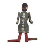 Hugely Empathetic Old Painted Make Do Wooden Doll