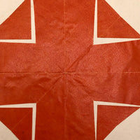 Double-Sided Orange and Orange 19th Century Schoolgirl Cut Paper Designs