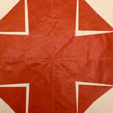 Double-Sided Orange and Orange 19th Century Schoolgirl Cut Paper Designs
