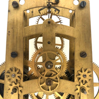 Sculptural Vintage Brass Clock Movement