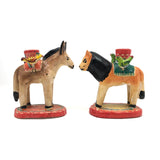 Vintage Mexican Folk Art Burro Candleholder