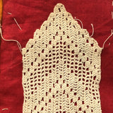 Antique Schoolgirl Crocheted Lace on Colorful Cloth Sampler Book