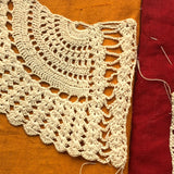 Antique Schoolgirl Crocheted Lace on Colorful Cloth Sampler Book