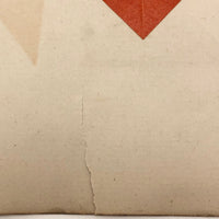 Double-Sided Orange and Orange 19th Century Schoolgirl Cut Paper Designs