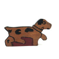 Happier Little Spotted Dog Wooden Folk Art Doorstop