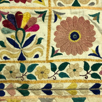Beautiful Vintage Hand Embroidered Cotton Suzani