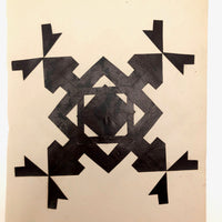 Double-Sided Black and Black 19th Century Schoolgirl Cut Paper Designs