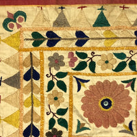 Beautiful Vintage Hand Embroidered Cotton Suzani