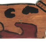 Happier Little Spotted Dog Wooden Folk Art Doorstop