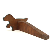 Happier Little Spotted Dog Wooden Folk Art Doorstop