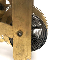 Sculptural Vintage Brass Clock Movement