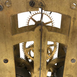 Sculptural Vintage Brass Clock Movement
