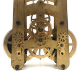 Sculptural Vintage Brass Clock Movement