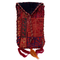 Finely Hand-Embroidered South American Textile Pouch
